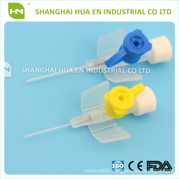 Safety i.v. cannula with injection port